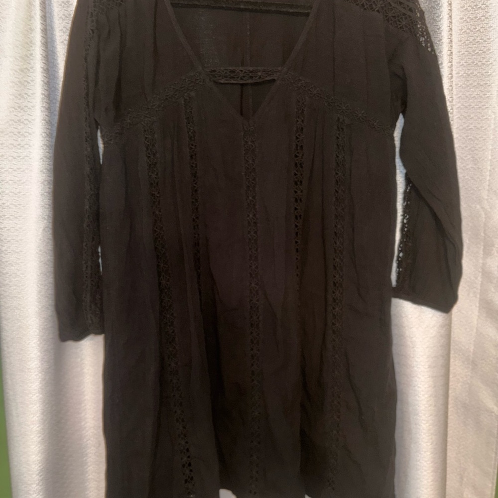 American Eagle Outfitters Black Lace Blouse